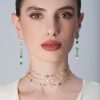 Серьги Figlia dei Fiori из 18-каратного розового золота с зеленым агатом, белым лунным камнем, малахитом, хризопразом и зеленым Серьги Figlia dei Fiori из 18-каратного розового золота с зеленым агатом, белым лунным камнем, малахитом, хризопразом и зеленым