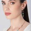 Серьги Figlia dei Fiori из 18-каратного розового золота с цветными камнями
