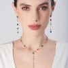 Серьги Figlia dei Fiori из 18-каратного розового золота с цветными камнями