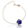 Petit Joli Bracelet in 18k Rose Gold with Rock Crystal, Lapis Lazuli and Diamonds