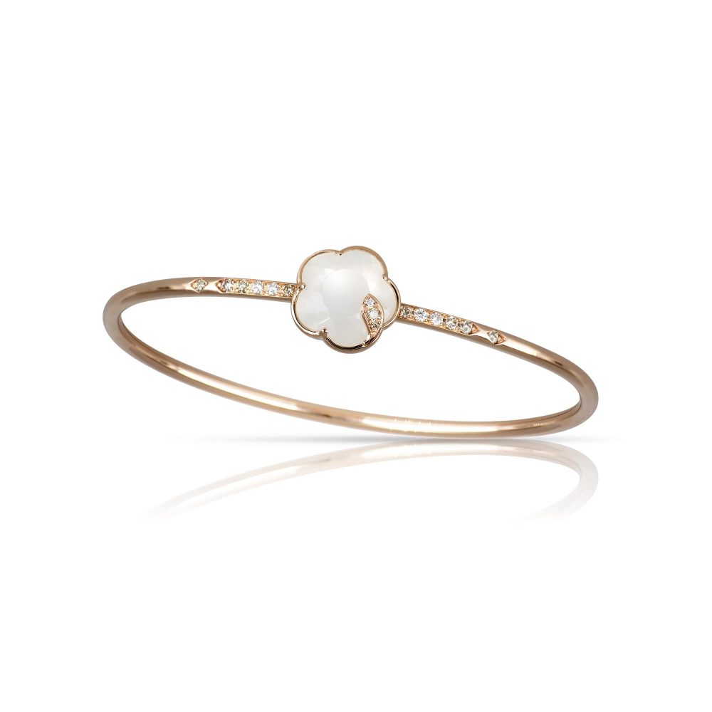 Petit Joli Lunaire Браслет из розового золота 18к с перламутром, белым лунным камнем и бриллиантами