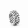 Ring Multi Size 5 Rows in 18K White Gold with Diamonds Ring Multi Size 5 Rows in 18K White Gold with Diamonds