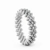 Ring Multi Size 5 Rows in 18K White Gold with Diamonds Ring Multi Size 5 Rows in 18K White Gold with Diamonds