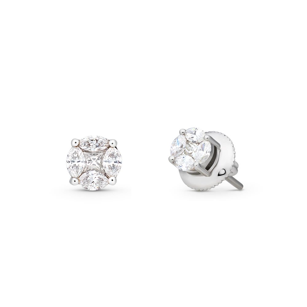 Ulysses Earrings in 18K White Gold with Diamonds