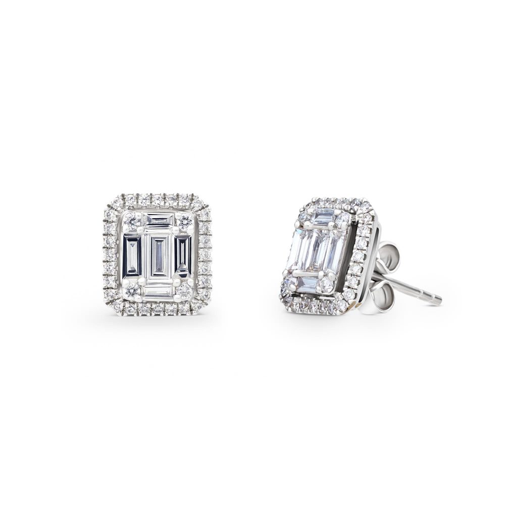 Ulysses Earrings in 18K White Gold with Diamonds