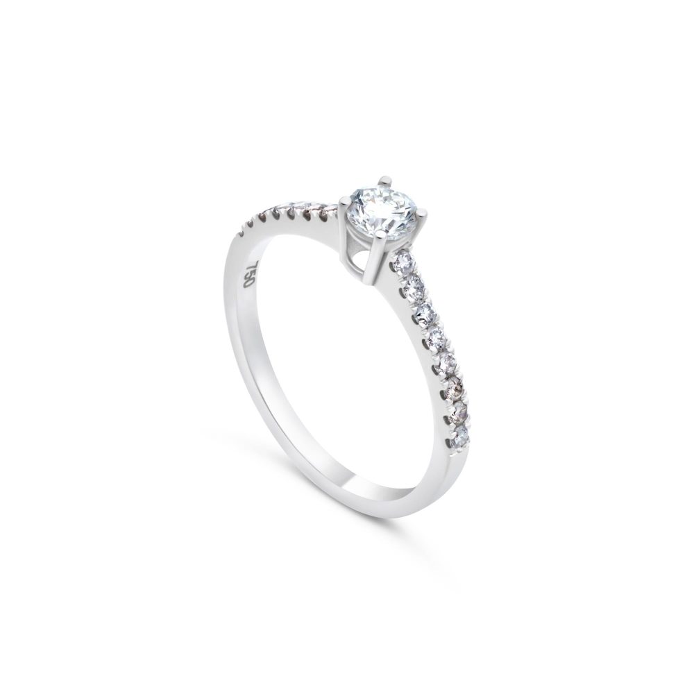 Ulysses Ring in 18K White Gold with Diamonds