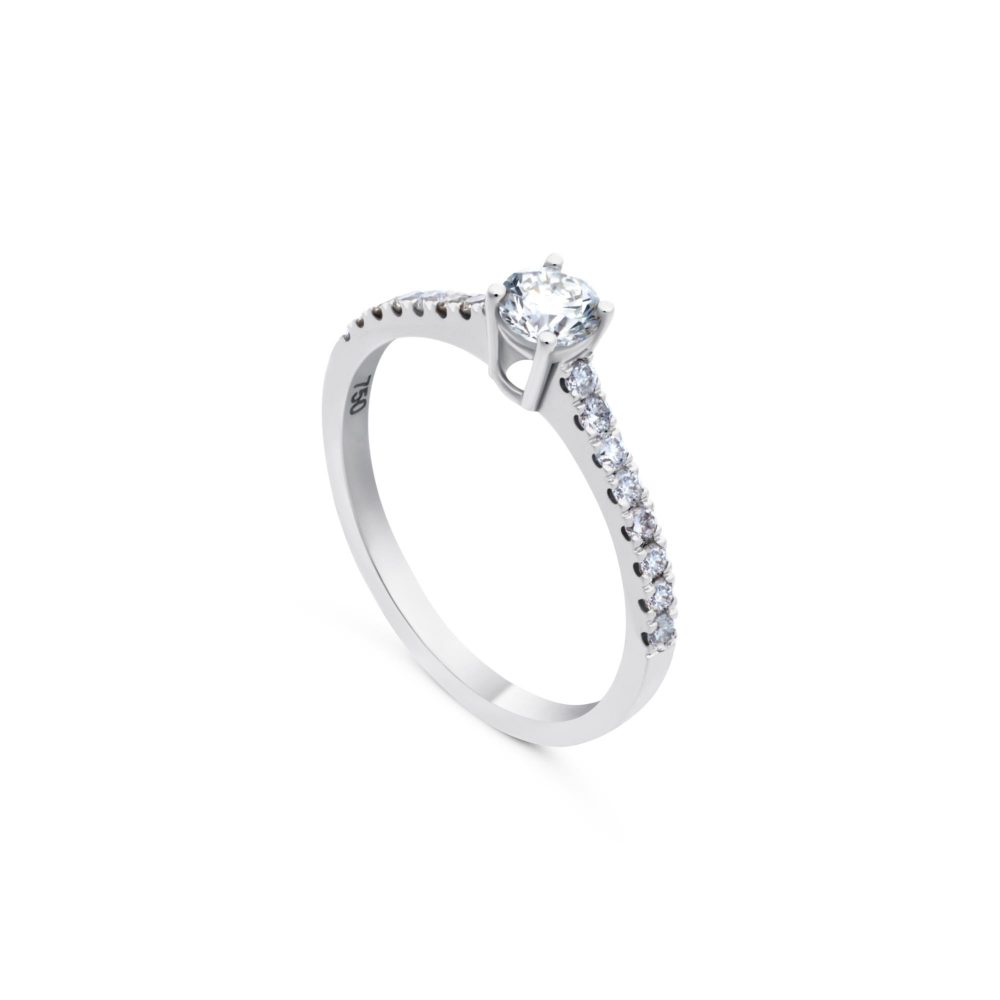 Ulysses Ring in 18K White Gold with Diamonds
