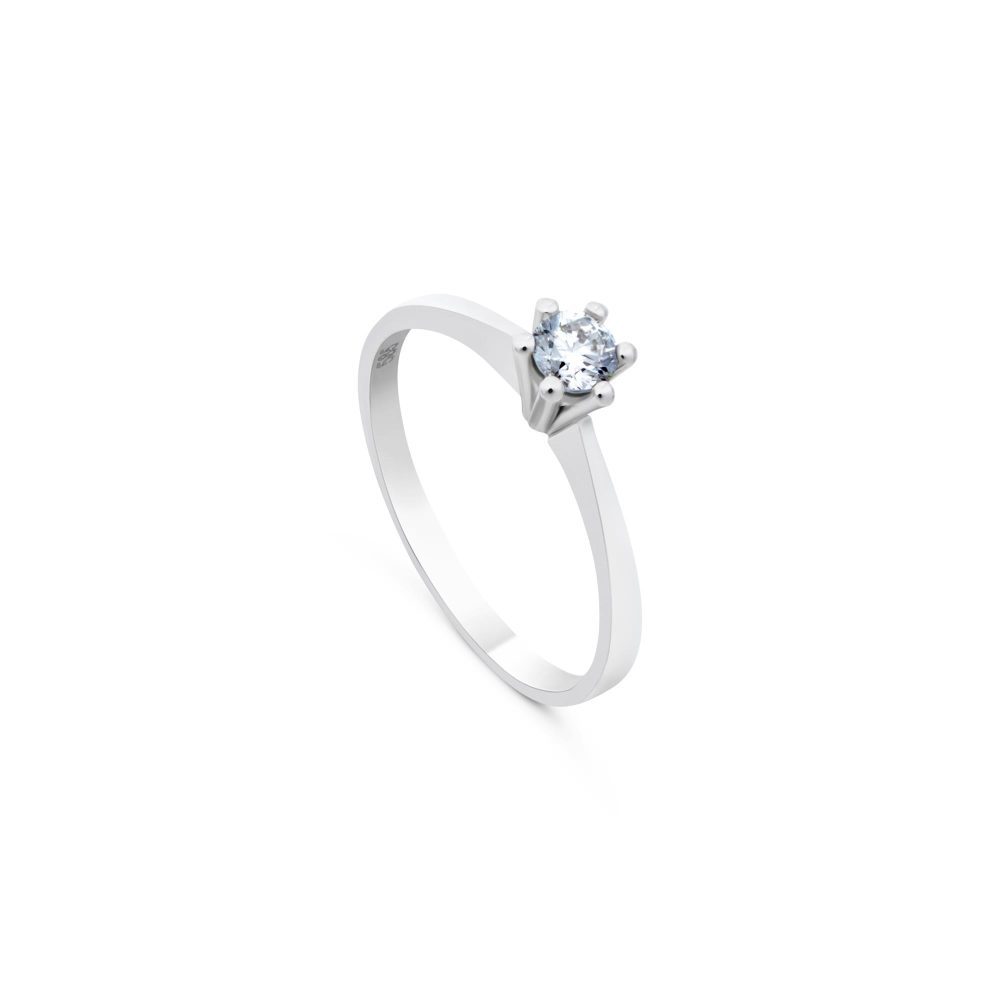 Ulysses Ring in 14K White Gold with Diamonds