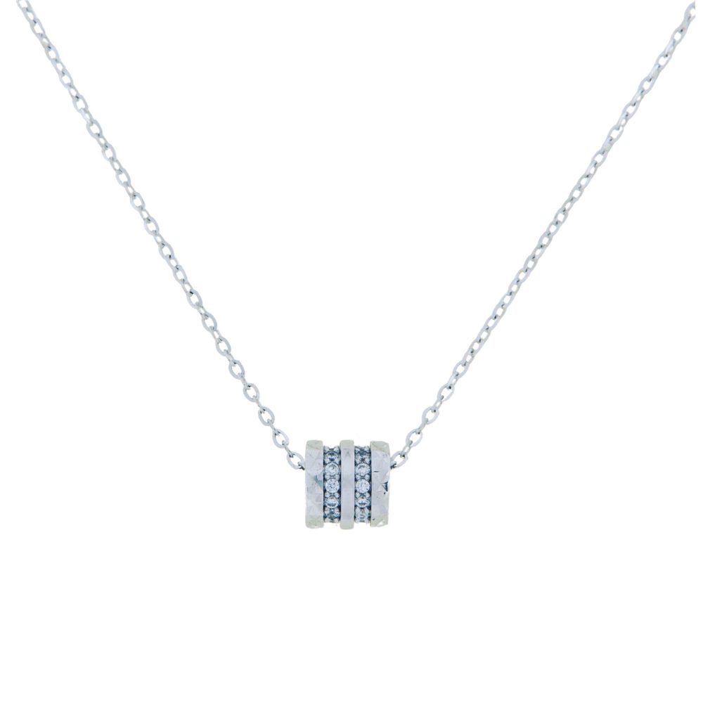 Ulysses Silver Necklace in Silver 925 with Zircon 45cm