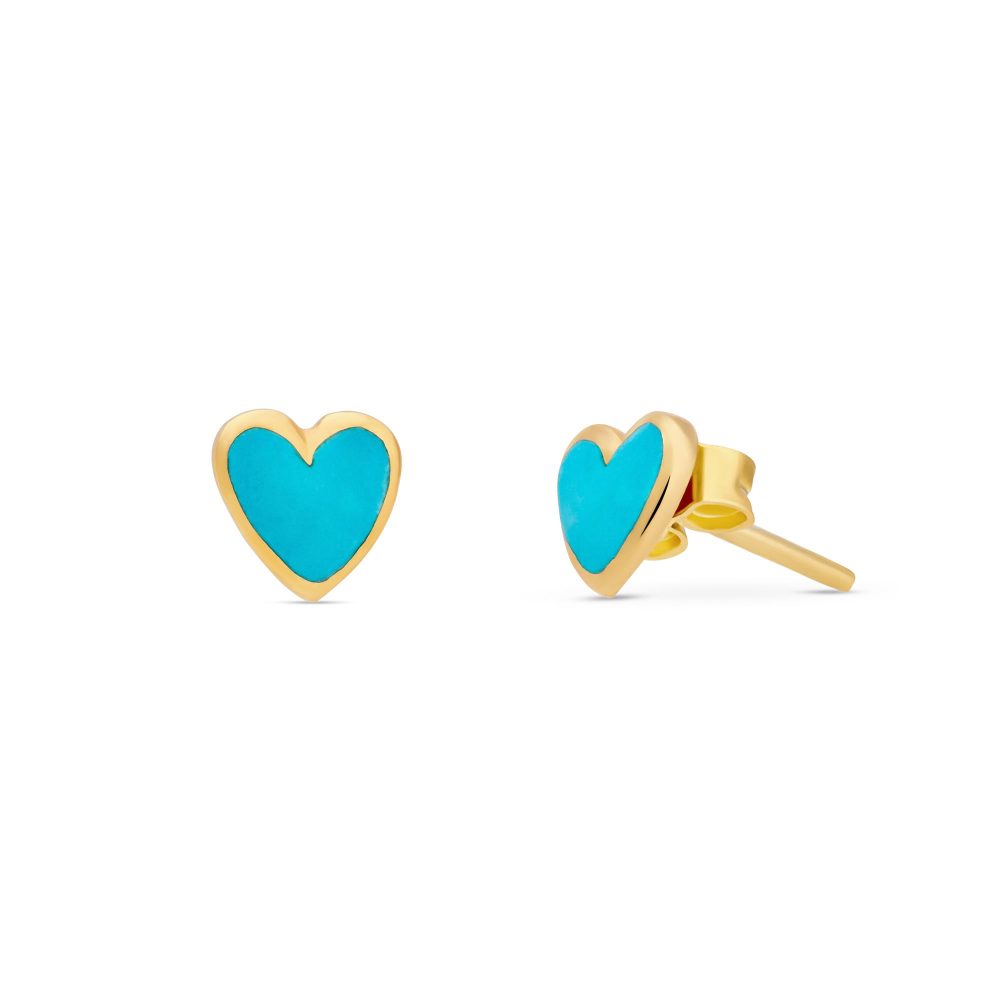 Ulysses Kid Earrings in 14K Yellow Gold with Enamel 5mm