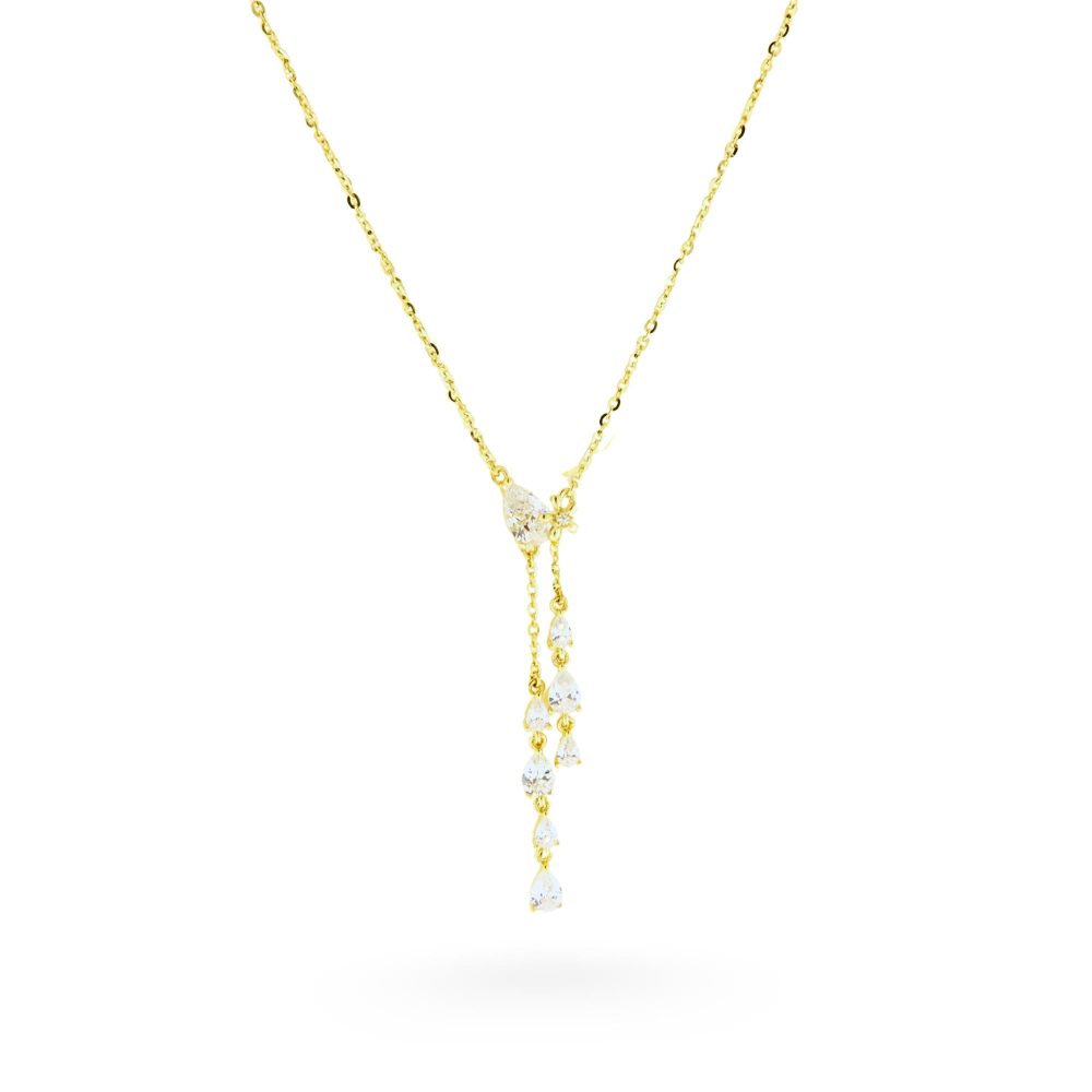 Ulysses Silver Necklace in Silver 925 with Zircon 45cm