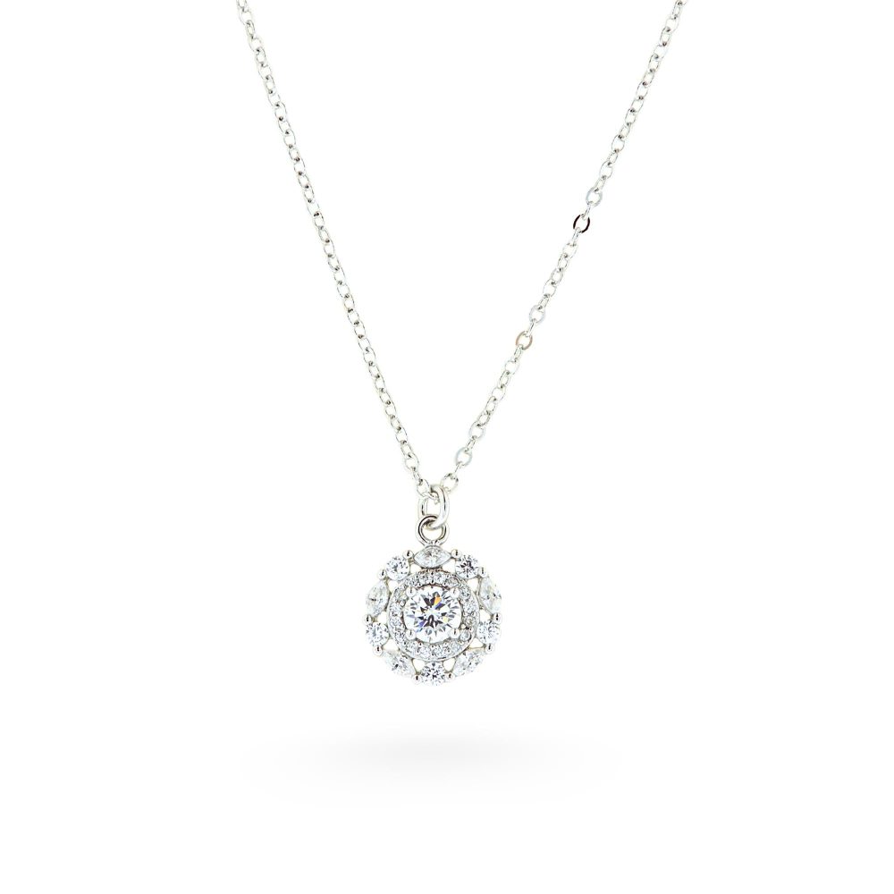 Ulysses Silver Necklace in Silver 925 with Zircon 45cm