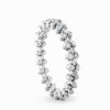Ring Multi Size, 3 Rows in 18K White Gold with Diamonds Ring Multi Size, 3 Rows in 18K White Gold with Diamonds