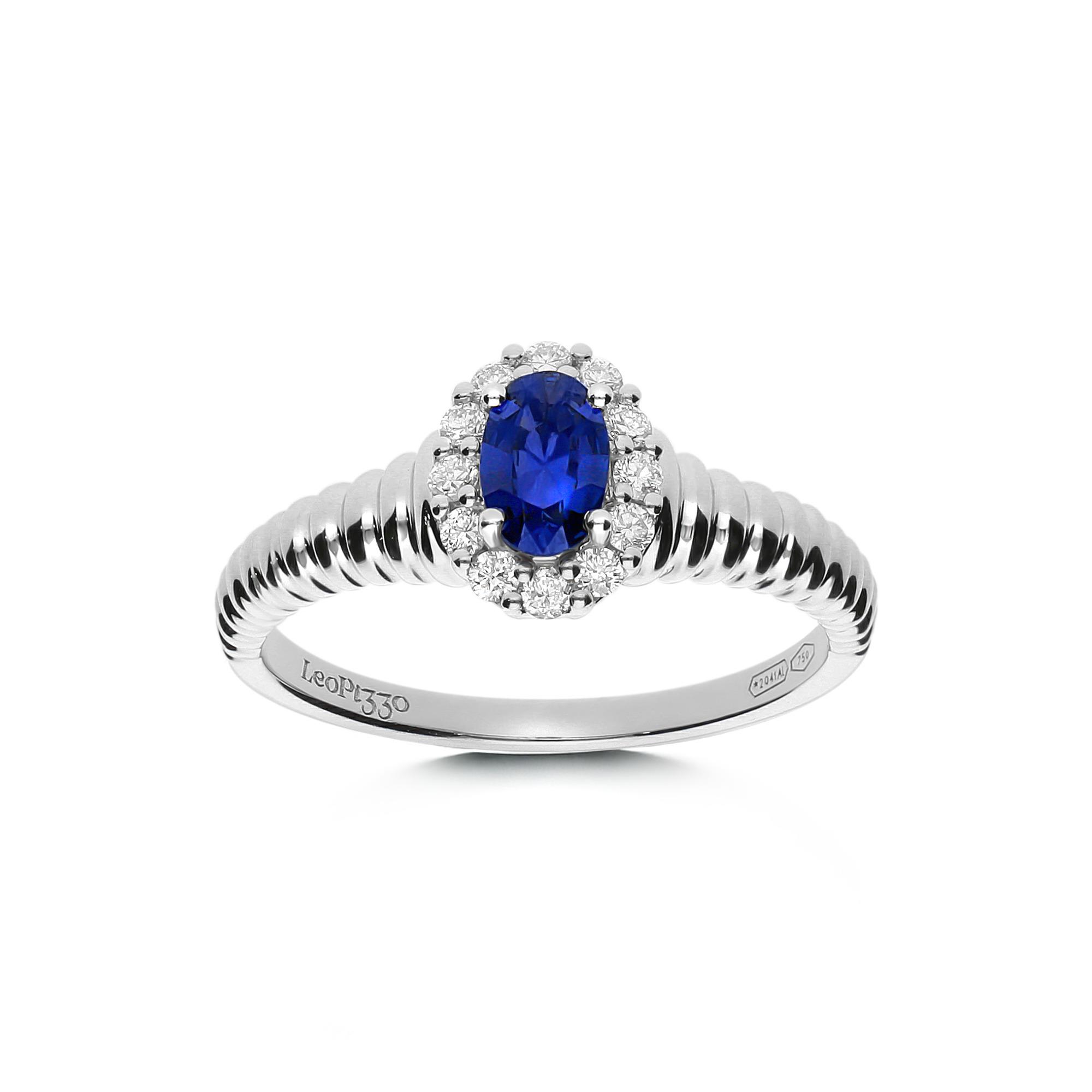 Colore Ring in 18K White Gold with Diamonds and Sapphires Colore Ring in 18K White Gold with Diamonds and Sapphires