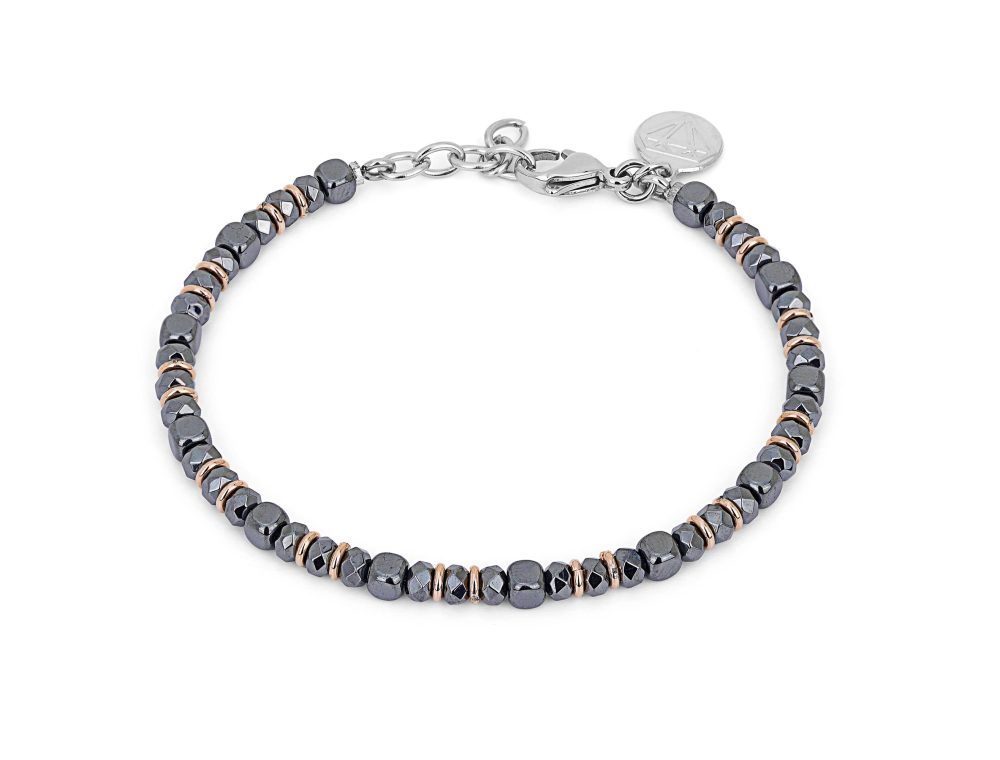 H2On Bracelet in Stainless Steel with Hematite