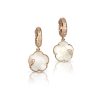 Серьги Petit Joli Lunaire из розового золота 18 карат с перламутром, лунным камнем и бриллиантами.
