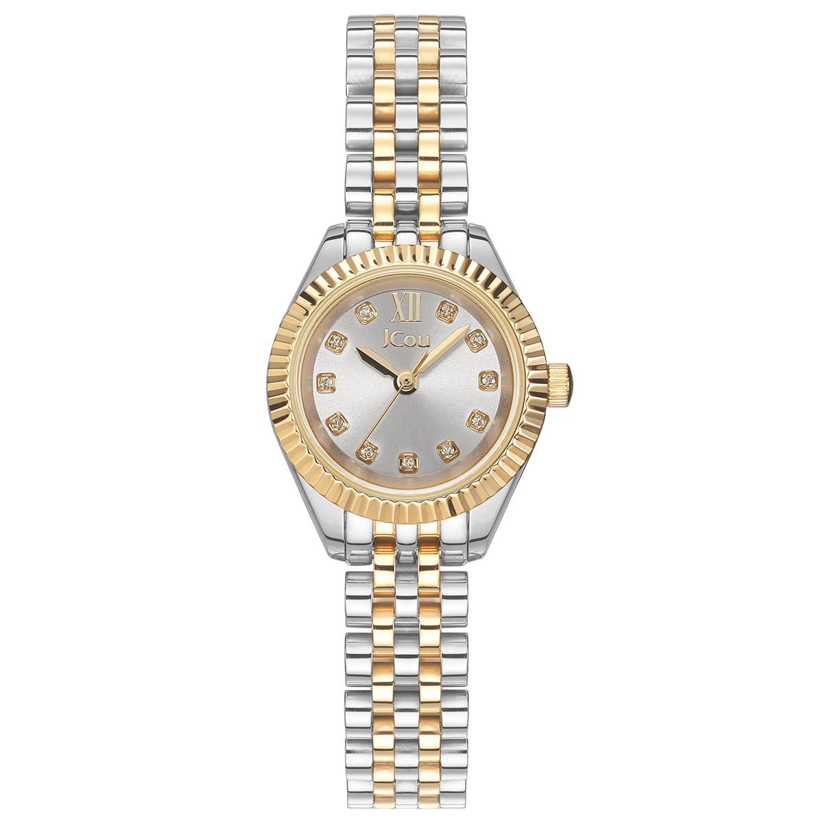 JCou Eden Αναλογικό Ρολόι σε Ανοξείδωτο Ατσάλι με Ζιργκόν 23 mm JCou Eden Αναλογικό Ρολόι σε Ανοξείδωτο Ατσάλι με Ζιργκόν 23 mm