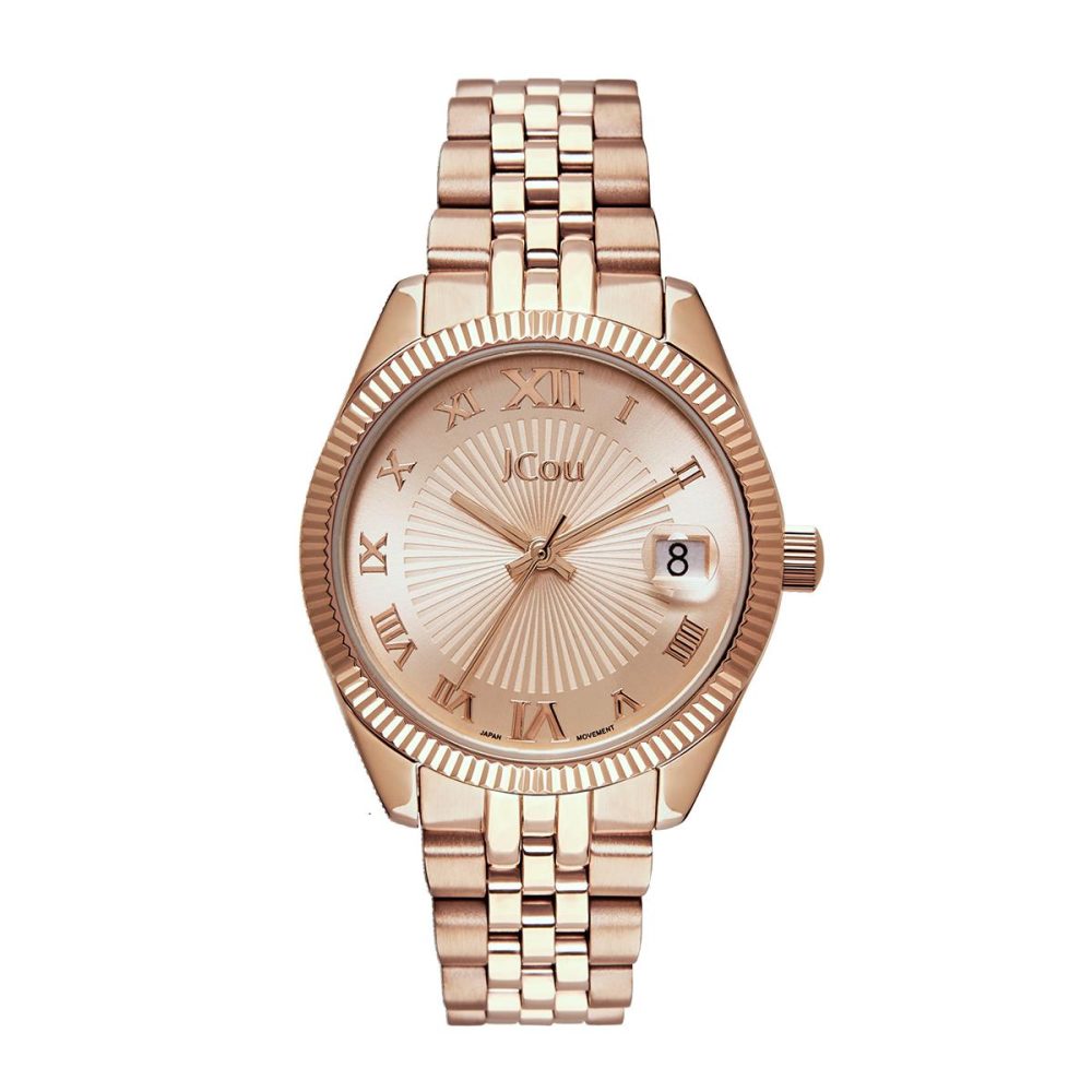 Аналоговые часы JCou Queen's Mini с отображением даты из нержавеющей стали, 32 мм