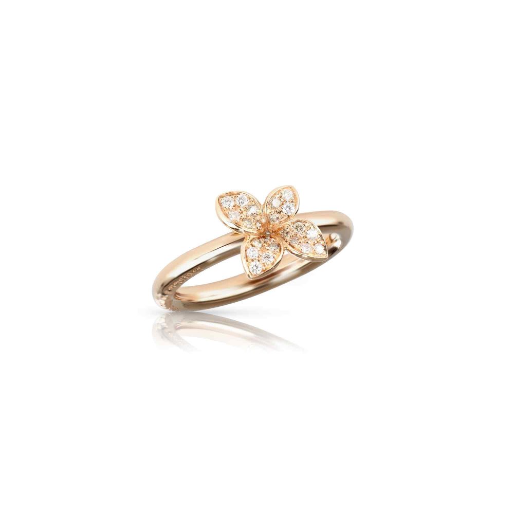 Petit Garden Ring in 18K Rose Gold with Diamonds