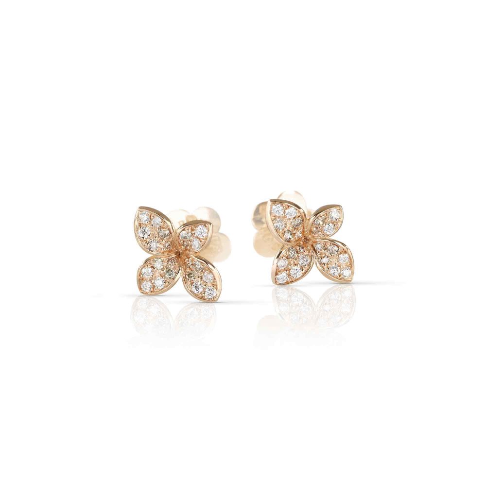 Petit Garden Earrings in 18k Rose Gold with Diamonds
