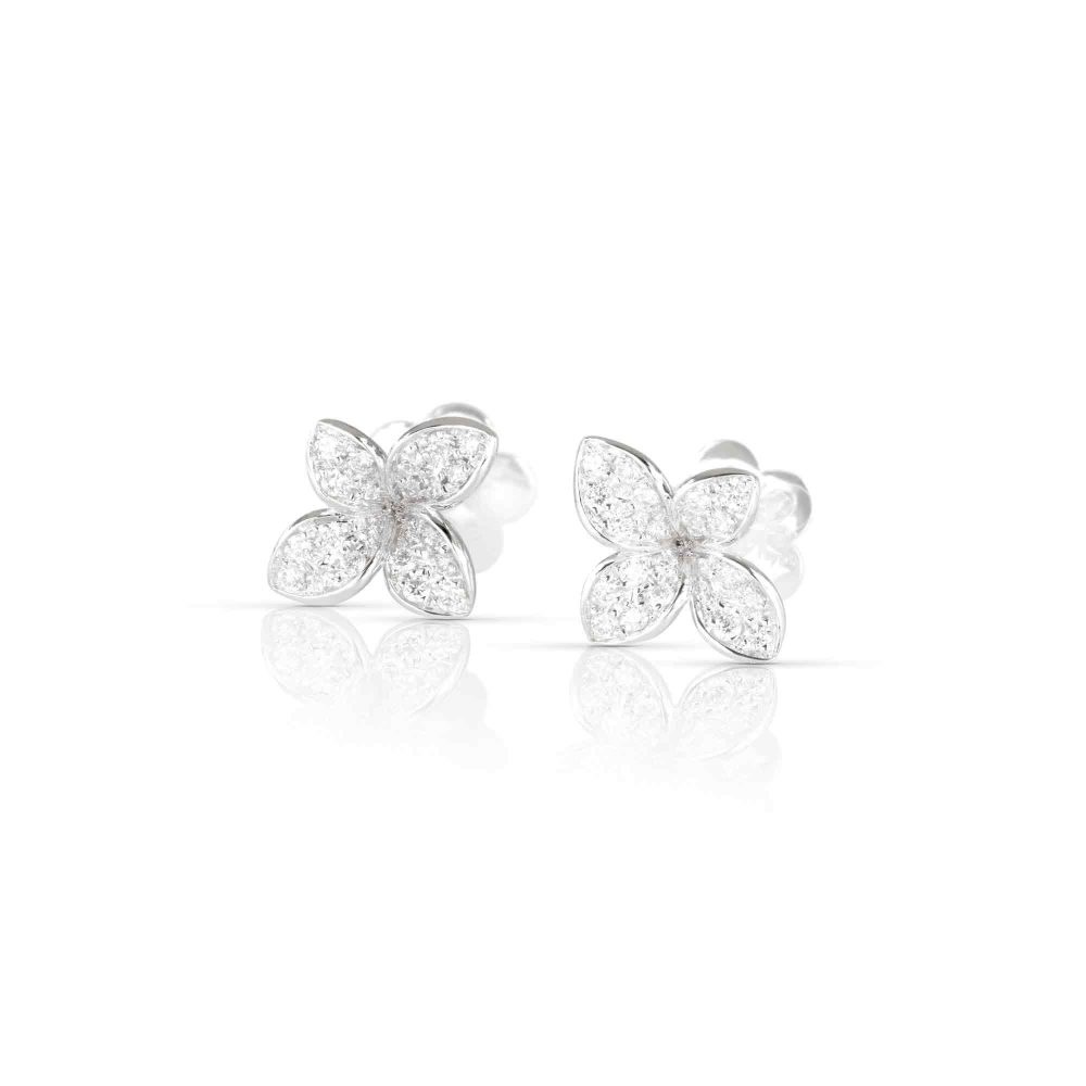 Серьги Petit Garden из белого золота 18 карат с бриллиантами.