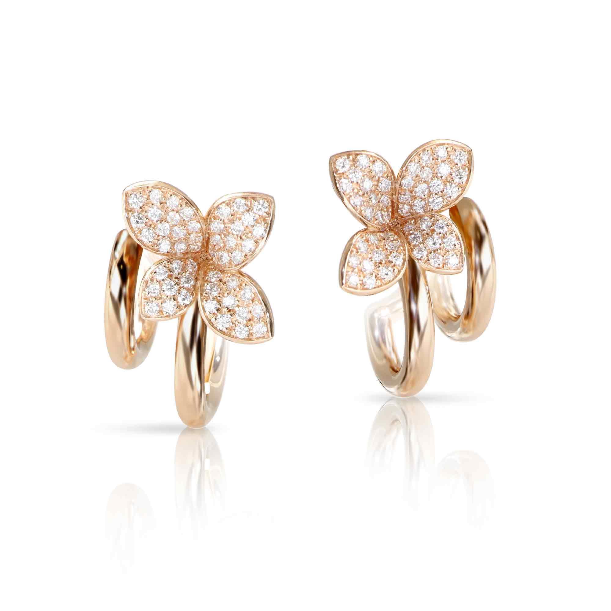 Petit Garden Earrings in 18k Rose Gold with Diamonds Petit Garden Earrings in 18k Rose Gold with Diamonds