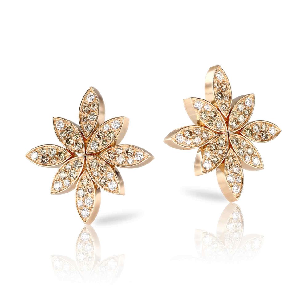 Ghirlanda Earrings in 18k Rose Gold with Diamonds