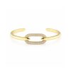 Ulysses Silver Bracelet in Gold-Plated 925 Sterling Silver with Zircon  6,5cm