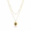 Necklace in Gold-Plated 925 Sterling Silver with Enamel 45cm