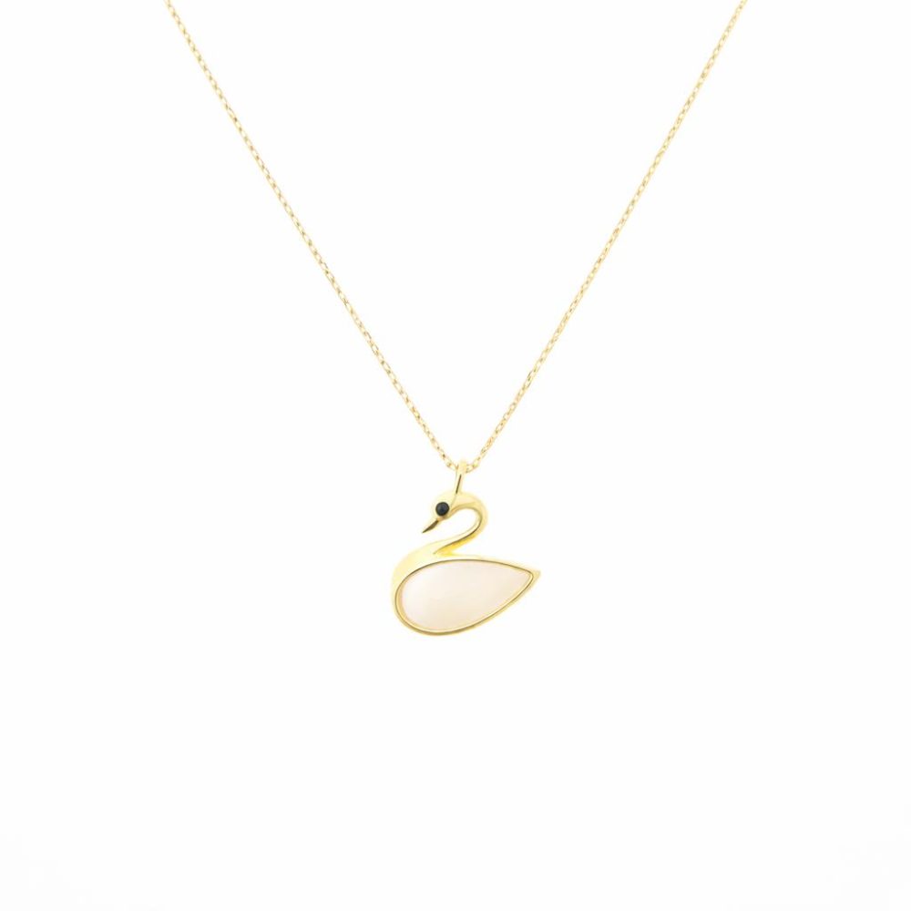 Серебряное колье Ulysses из серебра 925 пробы с перламутром и цирконием