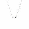 Necklace in 925 Silver with Blue and White Zircons 45cm Necklace in 925 Silver with Blue and White Zircons 45cm