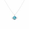 Necklace in Silver 925 with Enamel and Zircon 45cm Necklace in Silver 925 with Enamel and Zircon 45cm