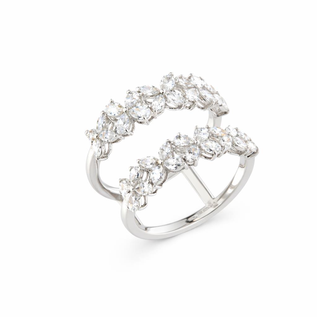 Ulysses Ring in 18K White Gold with Diamonds 13mm