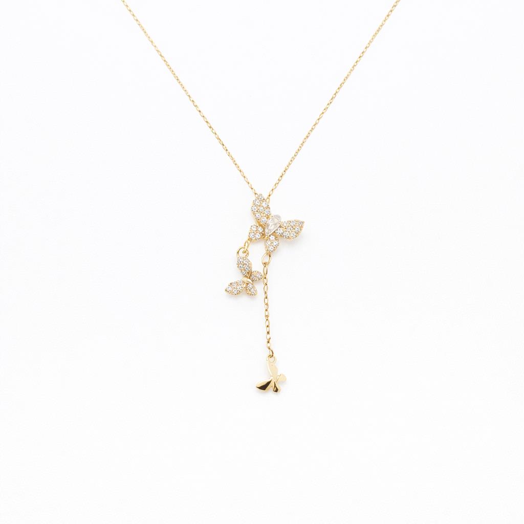 Ulysses Silver Necklace in Silver 925 with Zircon 45cm