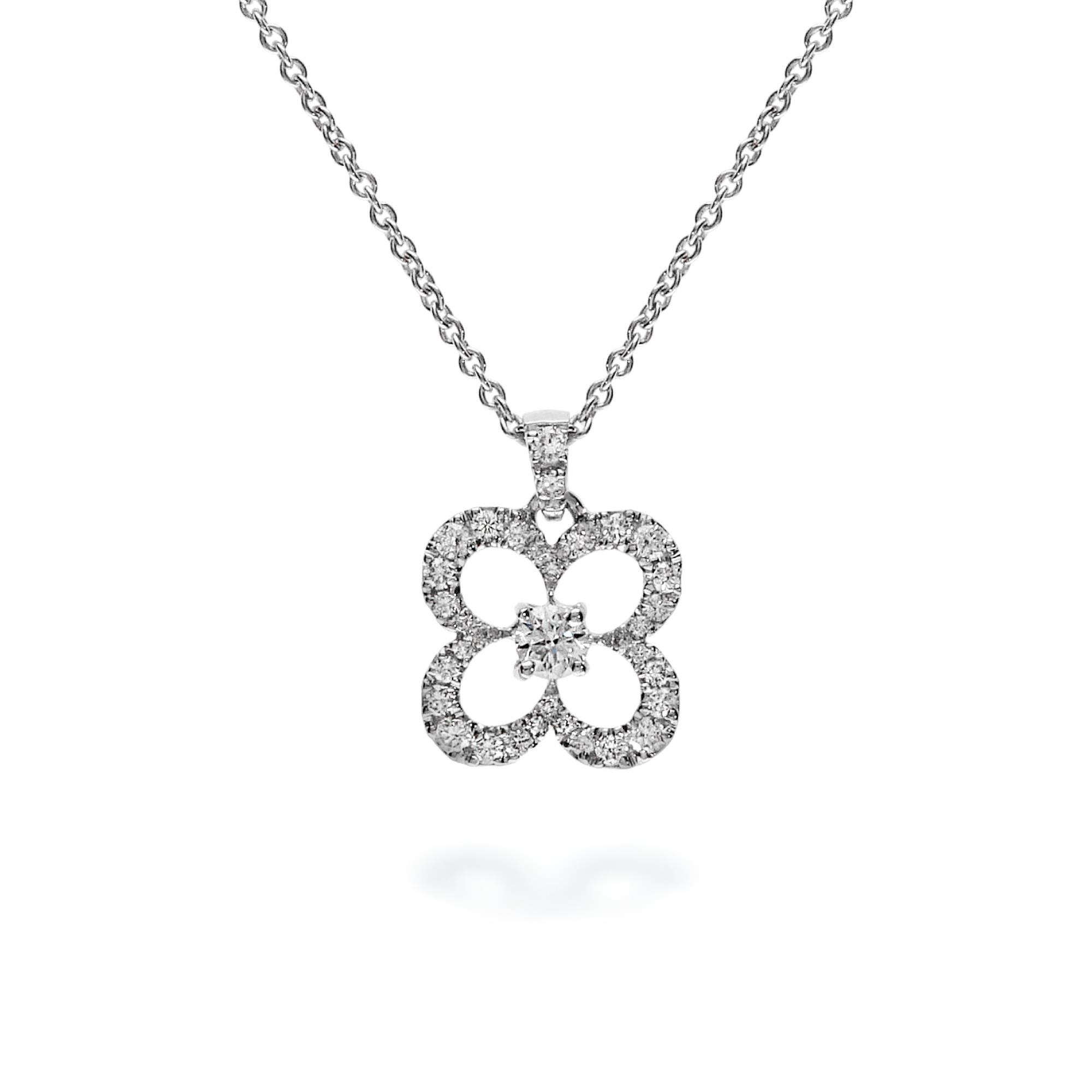 Necklace in 18K White Gold with Diamonds Necklace in 18K White Gold with Diamonds