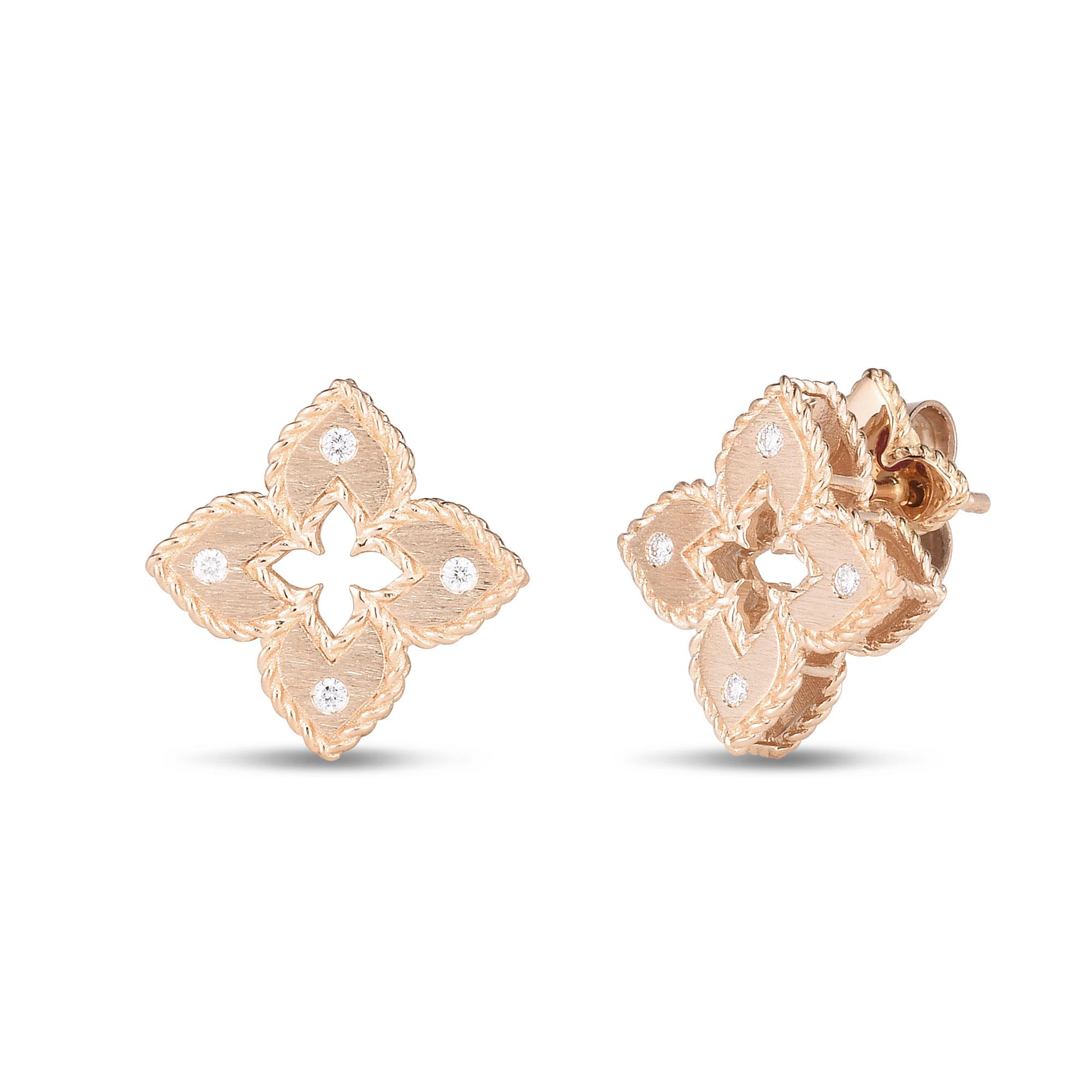 Venetian Princess Σκουλαρίκια σε 18Κ Ροζ Χρυσό με Διαμάντια και Ρουμπίνια Venetian Princess Σκουλαρίκια σε 18Κ Ροζ Χρυσό με Διαμάντια και Ρουμπίνια