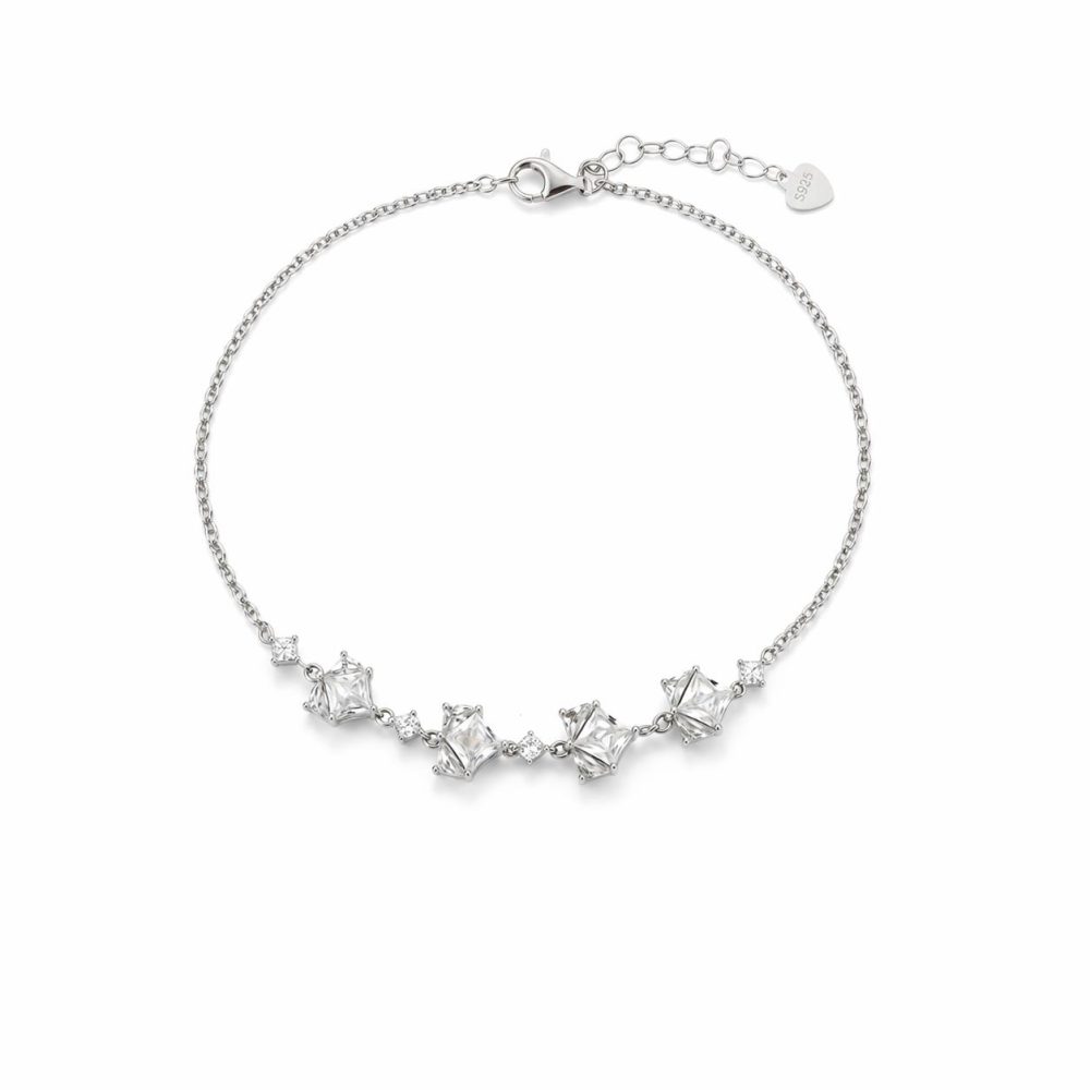 Ulysses Silver Bracelet in Silver 925 with Zircon 21cm