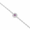 Bracelet in Silver 925 with White and Pink Zircon 21cm Bracelet in Silver 925 with White and Pink Zircon 21cm
