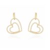 Ulysses Silver Earrings in Gold-Plated Silver 925 with Zircon 3cm