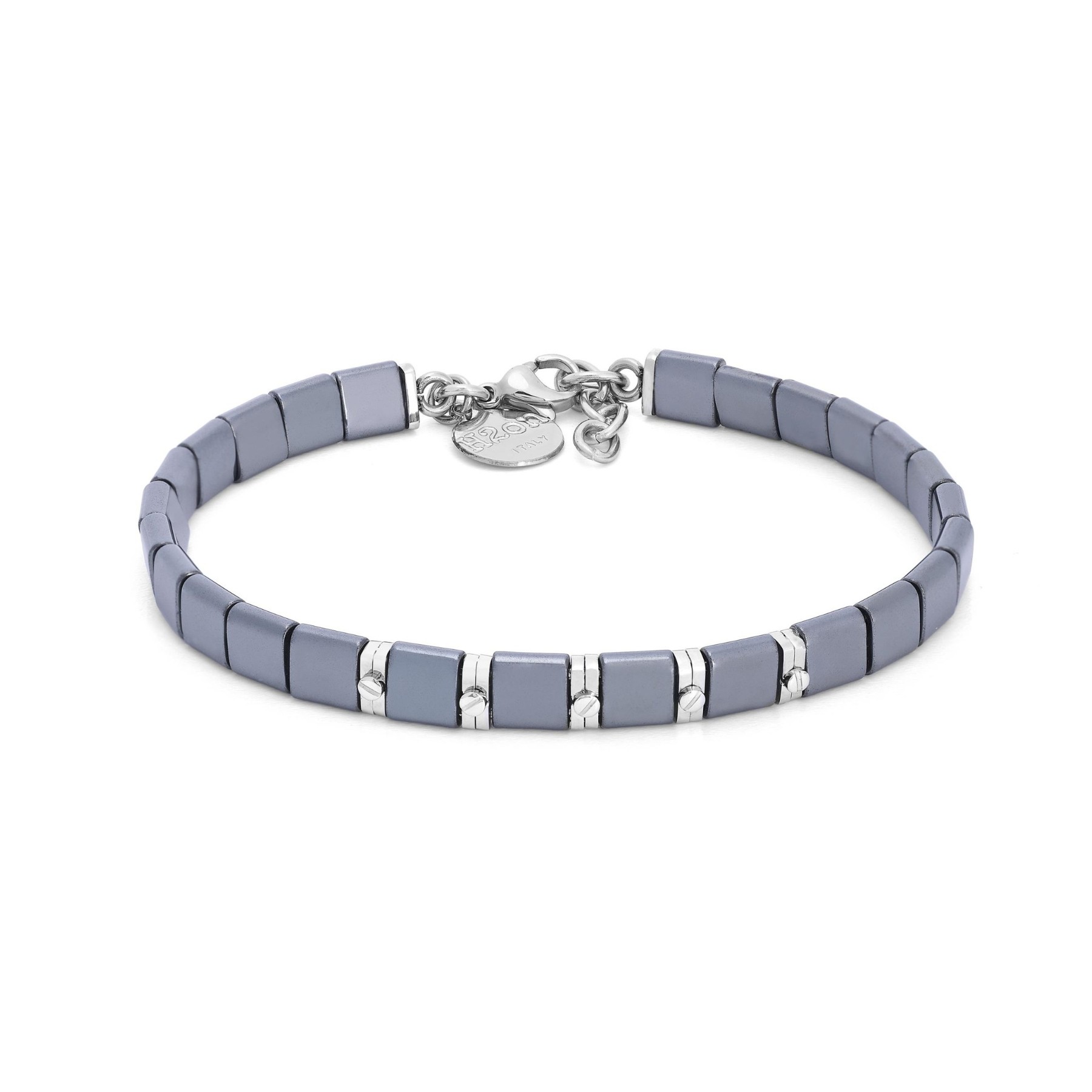 Η2On Bracelet in Stainless Steel with Hematite