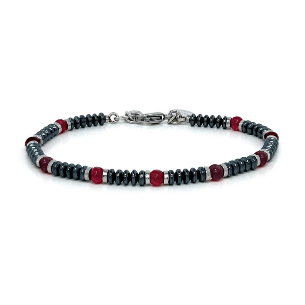 Η2On Bracelet in Stainless Steel with Hematite