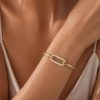Ulysses Silver Bracelet in Gold-Plated 925 Sterling Silver with Zircon  6,5cm