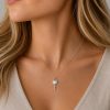 Necklace in Silver 925 with Enamel and Zircon 45cm