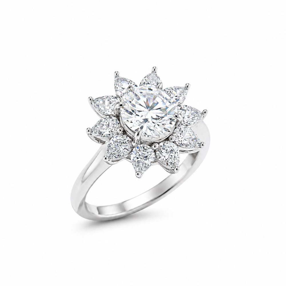 Ring in Silver 925 with Zircon 12mm