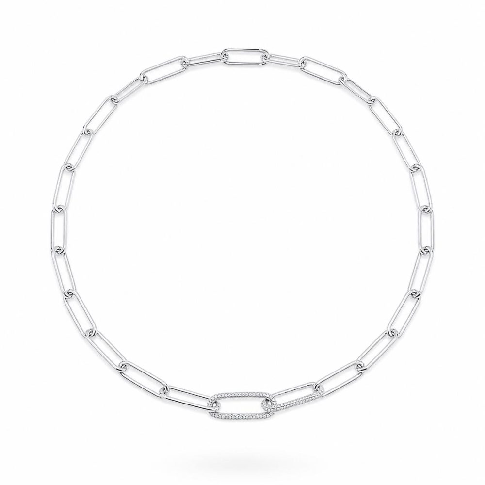 Серебряное ожерелье Ulysses из серебра 925 пробы с цирконом 47cm