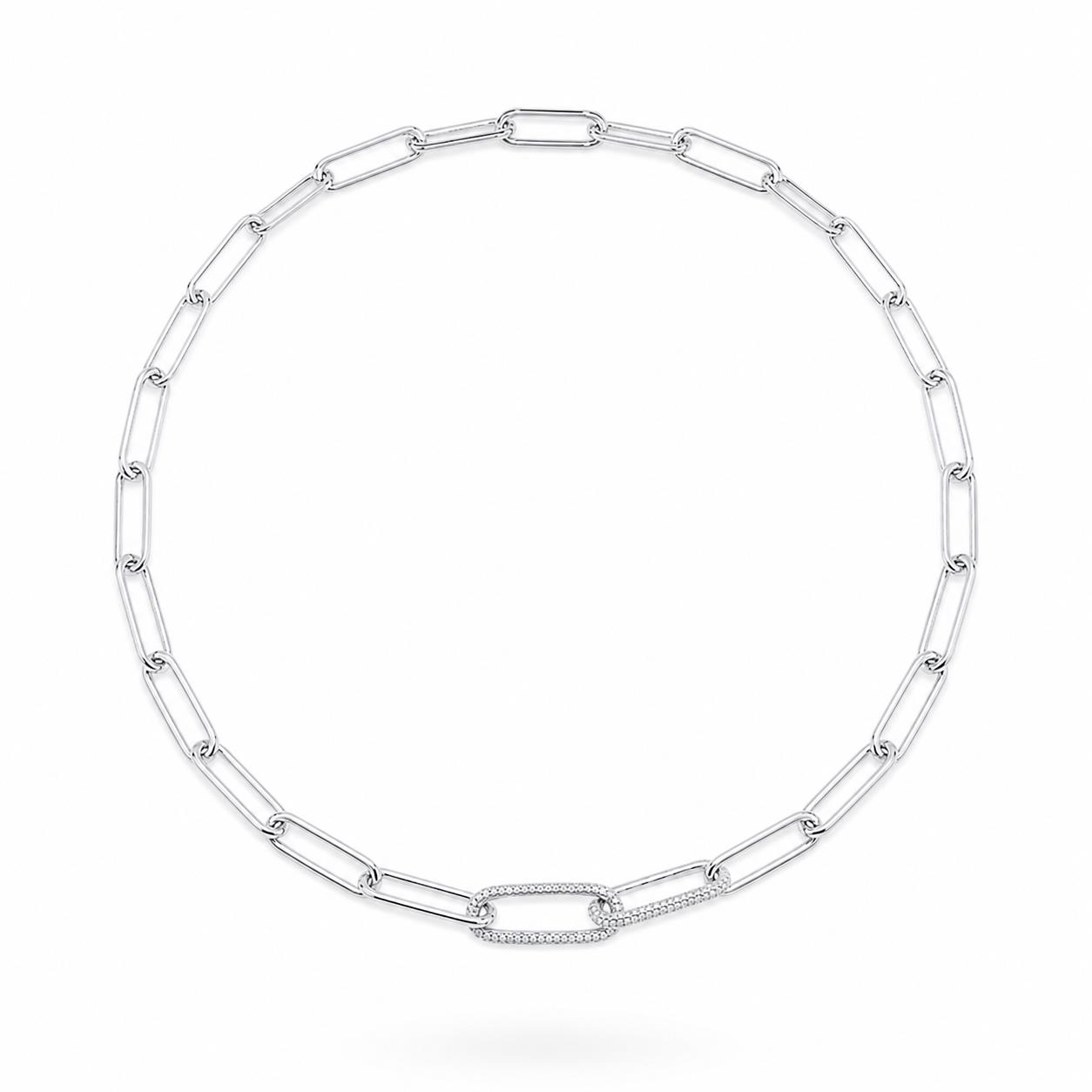 Серебряное ожерелье Ulysses из серебра 925 пробы с цирконом 47cm