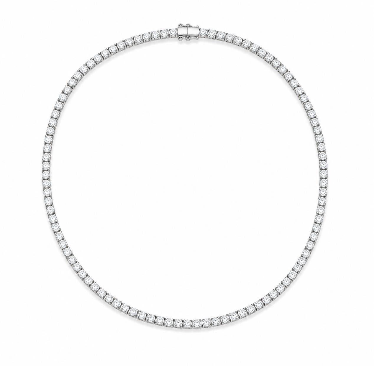 Ulysses Silver Necklace in Silver 925 with Zircon 42cm
