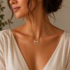 Necklace in Gold-Plated 925 Sterling Silver with Zircon 45 cm Necklace in Gold-Plated 925 Sterling Silver with Zircon 45 cm