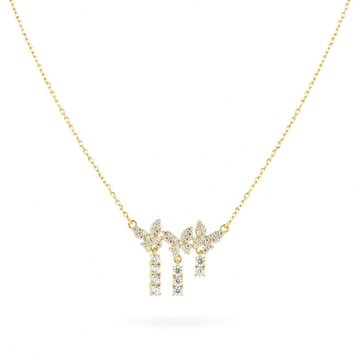 Necklace in Gold-Plated Silver 925 with Zircon 45cm