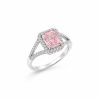 Ulysses Silver Ring in Silver 925 with Pink Zircon 18mm Ulysses Silver Ring in Silver 925 with Pink Zircon 18mm